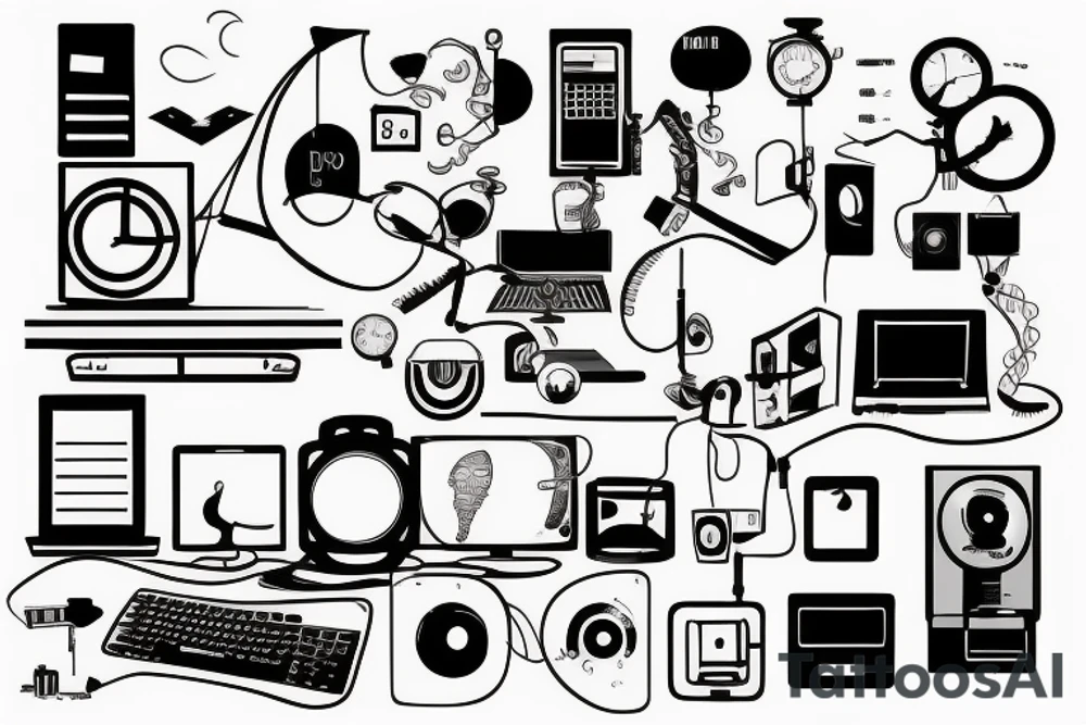 Computer tattoo tattoo idea
