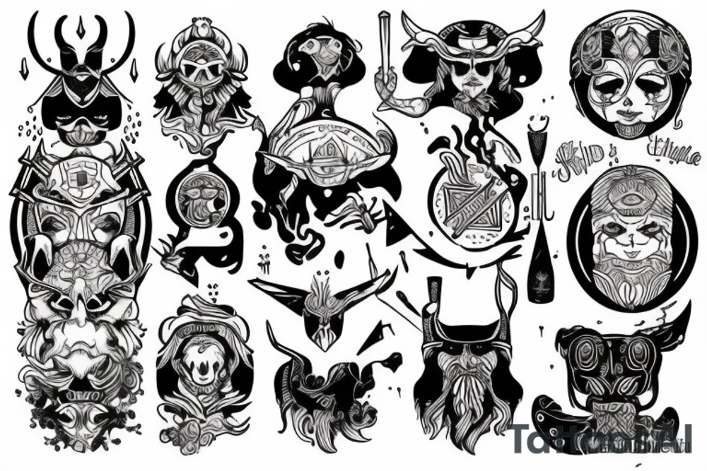 Odin himmelstreppe geburt kind tattoo idea