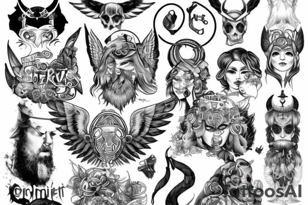 Odin himmelstreppe geburt kind tattoo idea