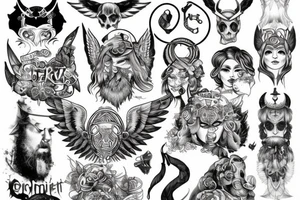 Odin himmelstreppe geburt kind tattoo idea