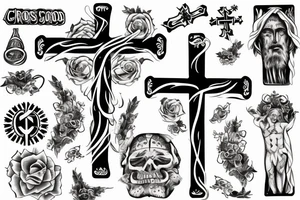 cross with god tattoo idea