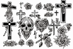 cross with god tattoo idea