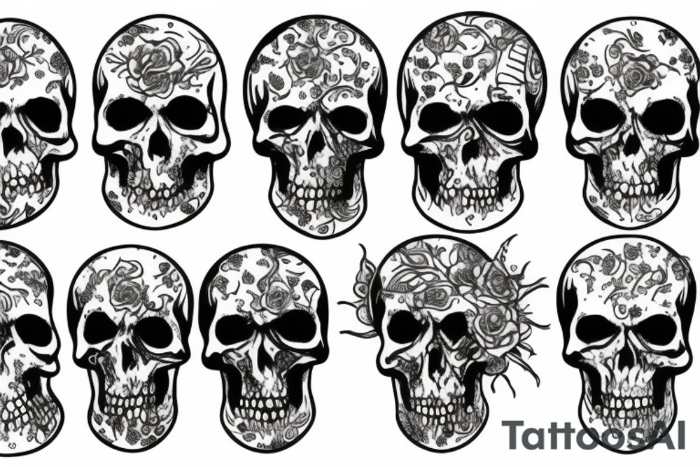 the dead and life tattoo idea