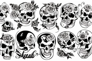 the dead and life tattoo idea