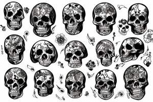 the dead and life tattoo idea