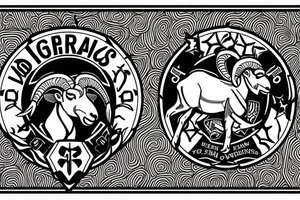 Bighorn sheep, unites states marine corps emblem and and rod of asclepius tattoo idea