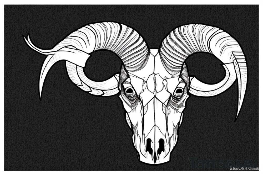 Bighorn ram's skull. tattoo idea
