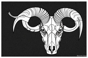 Bighorn ram's skull. tattoo idea