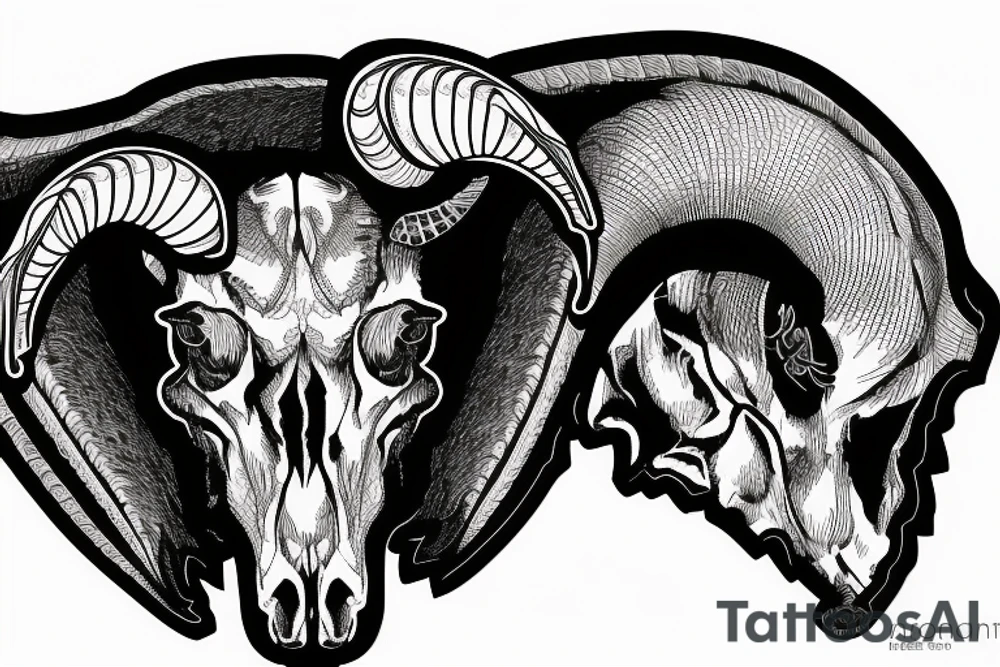 Bighorn ram's skull. tattoo idea
