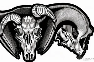 Bighorn ram's skull. tattoo idea