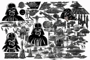 Star wars themed landscape, epic look tattoo idea