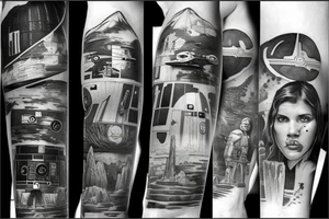 Star wars themed landscape, epic look tattoo idea