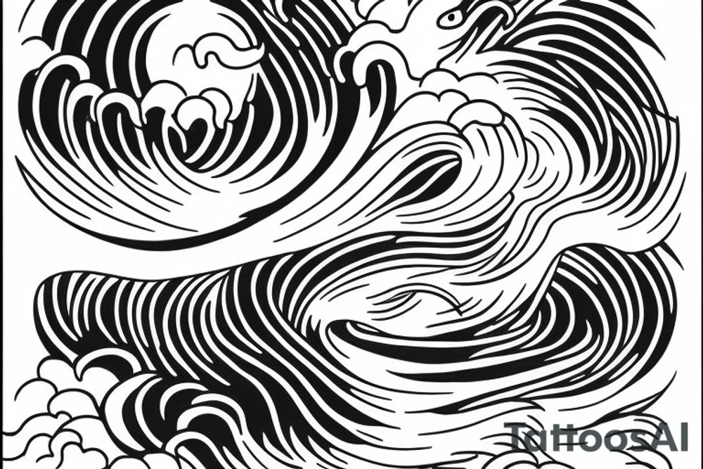 Wave of Kanagawa tattoo idea