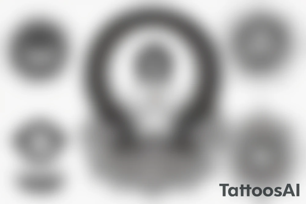 Woman meditating with the sun behind her tattoo idea