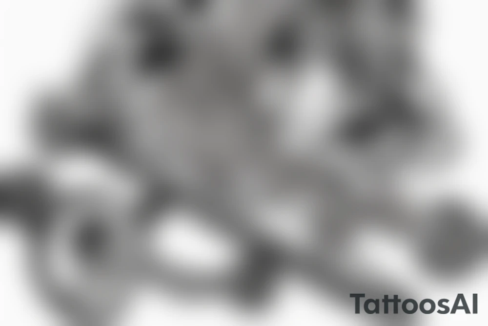 skeleton riding a skateboard tattoo idea