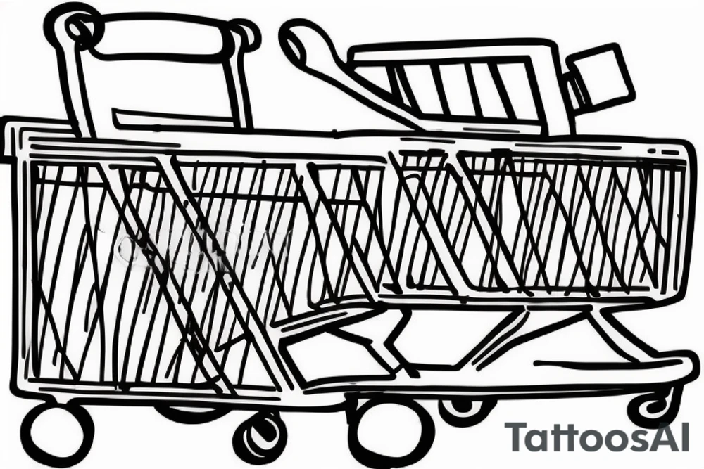 shopping trolley tattoo idea