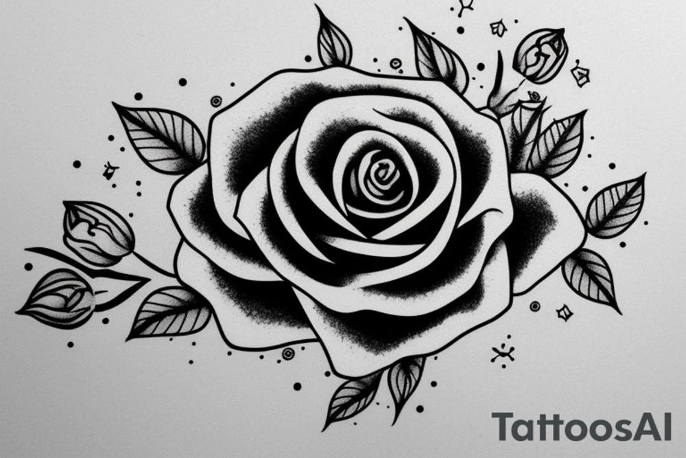 rose for the hand tattoo idea