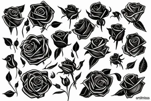 rose for the hand tattoo idea