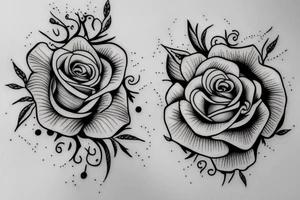 3 tattos with rose for the hand tattoo idea