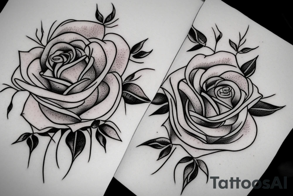 3 tattos with rose for the hand tattoo idea
