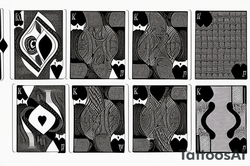 King of hearts playing card african tattoo idea