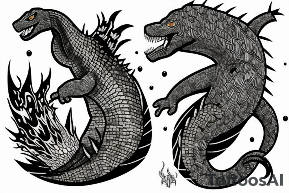 Godzilla tattoo idea