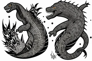 Godzilla tattoo idea