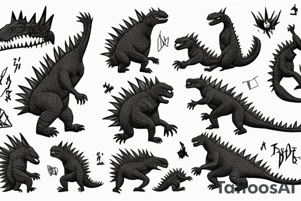 Godzilla tattoo idea