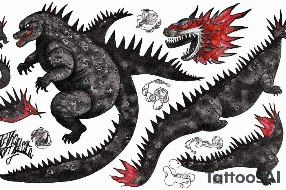 Godzilla tattoo idea