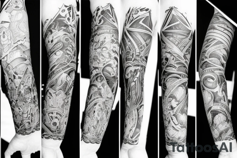 arm tattoo, black and white, dare to know, remember that you have to die tattoo idea