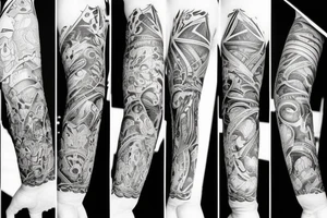 arm tattoo, black and white, dare to know, remember that you have to die tattoo idea