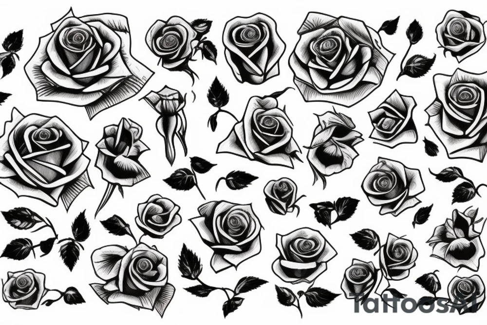 a fist with a rose tattoo idea