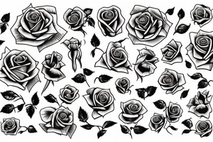 a fist with a rose tattoo idea