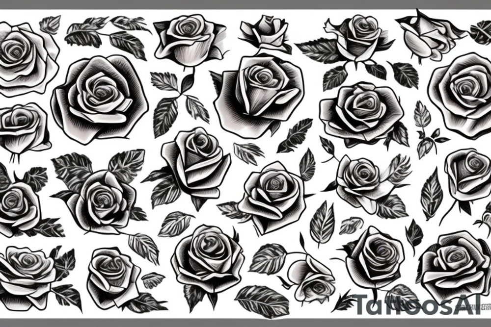 a fist with a rose tattoo idea