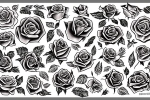 a fist with a rose tattoo idea