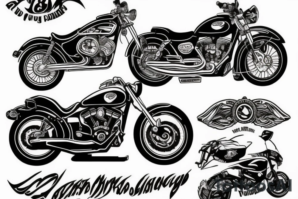 motorcycle tattoo idea