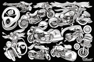 motorcycle tattoo idea