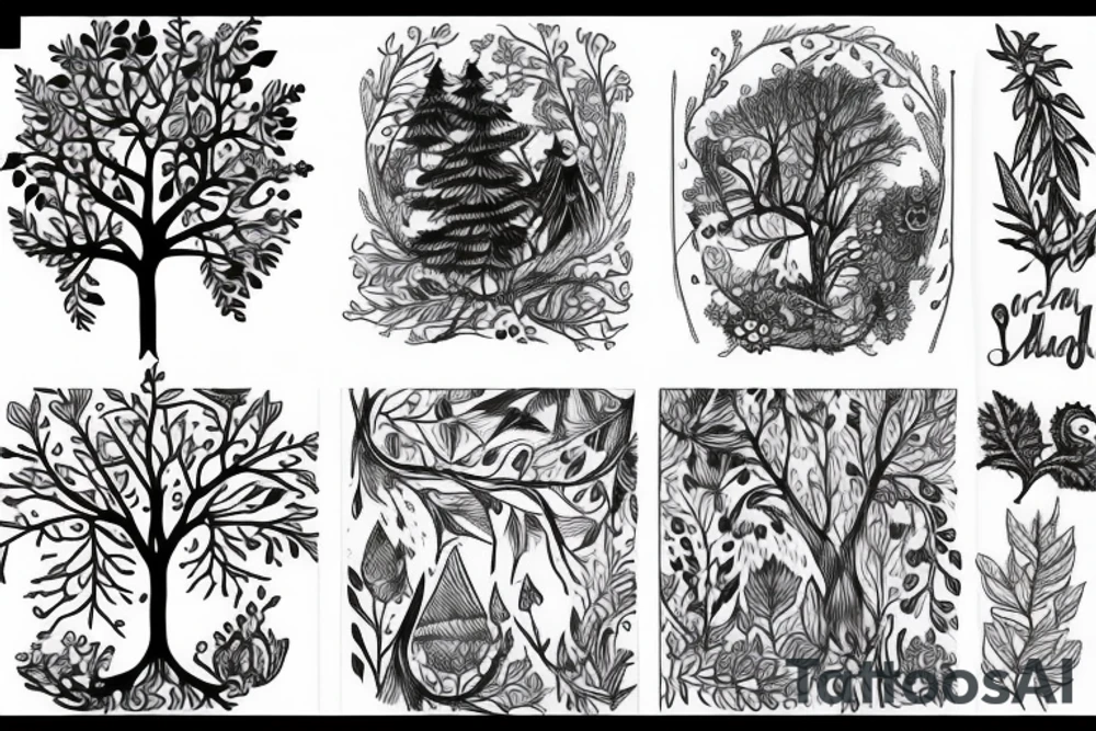 forest tattoo idea