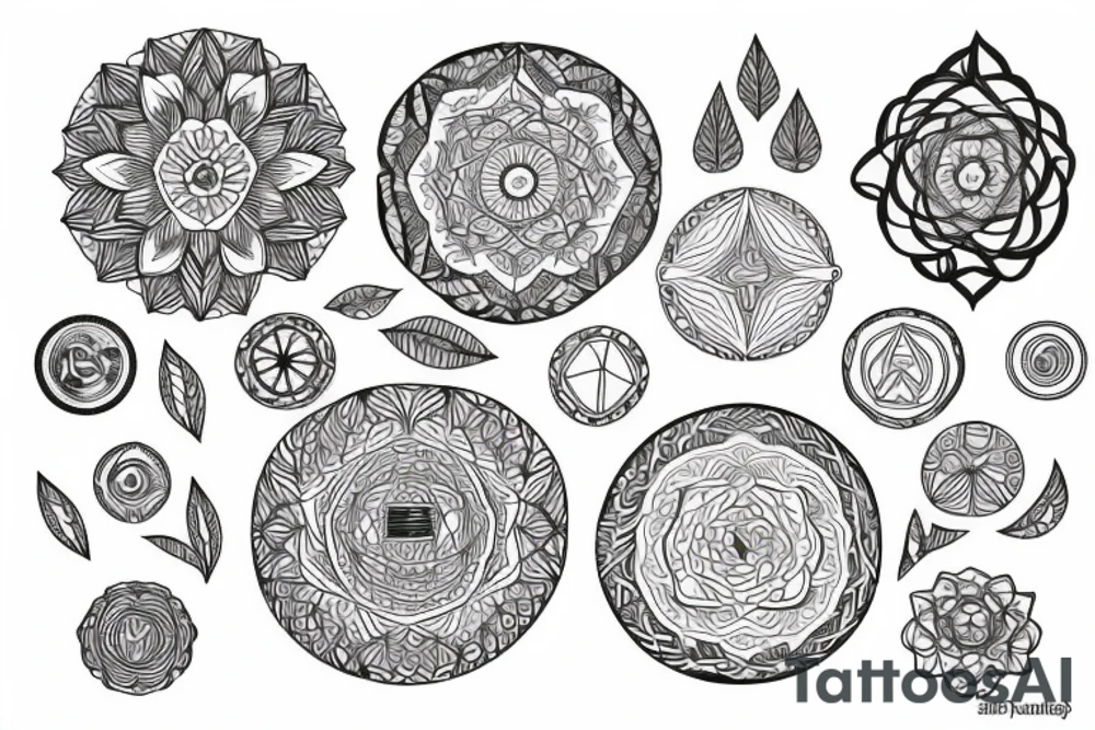 forest, mandala tattoo idea