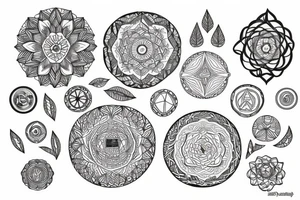 forest, mandala tattoo idea