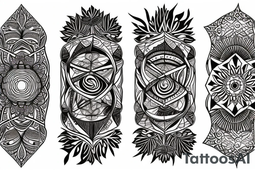 forest infused with mandala style tattoo idea