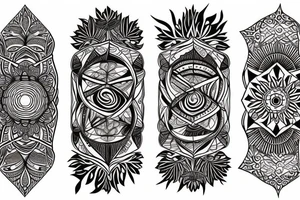 forest infused with mandala style tattoo idea