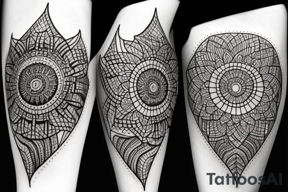 forest infused with mandala style tattoo idea