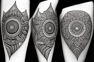 forest infused with mandala style tattoo idea