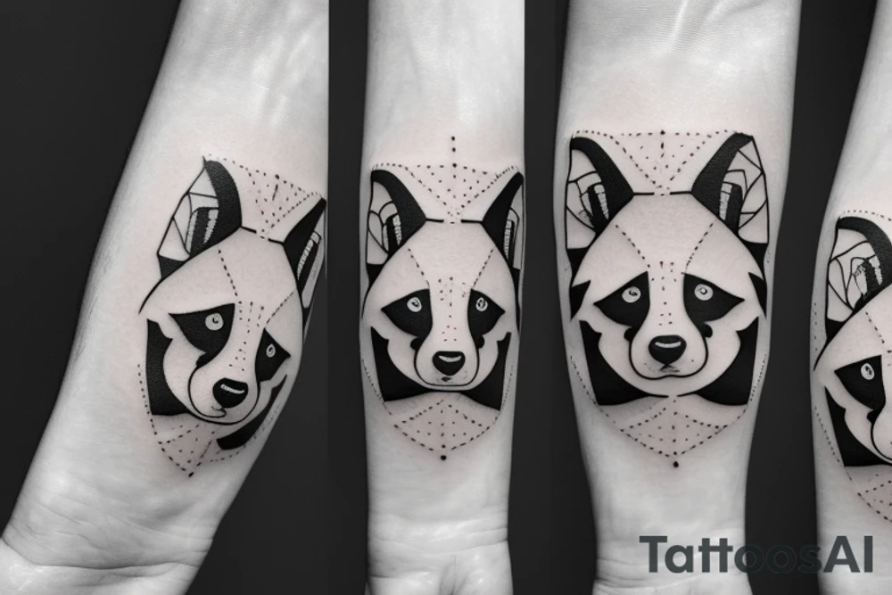 Panda, wolf and a fox tattoo idea