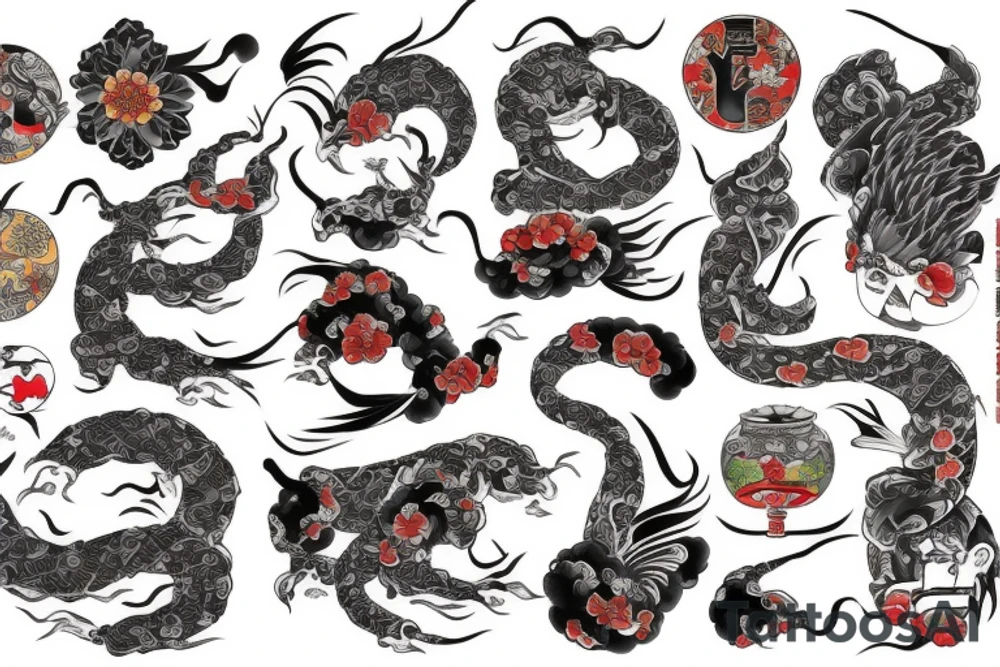 takuza oriental japanese tattoo idea