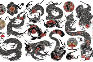 takuza oriental japanese tattoo idea