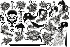 takuza oriental japanese tattoo idea