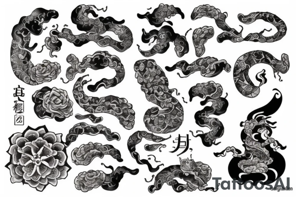 takuza oriental japanese tattoo idea