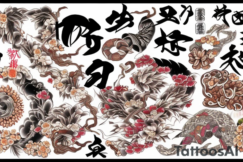 takuza oriental japanese tattoo idea